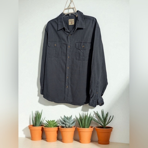 Red Head Brand Co. Classic Denim Button-Down Shirt Size Large (EUC) - Picture 3 of 12